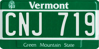 VT license plate CNJ719