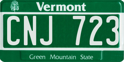 VT license plate CNJ723