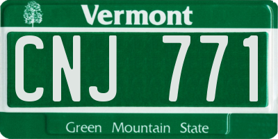VT license plate CNJ771