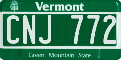 VT license plate CNJ772
