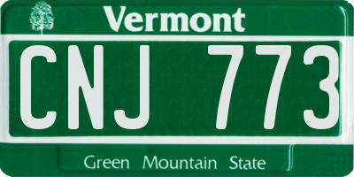 VT license plate CNJ773