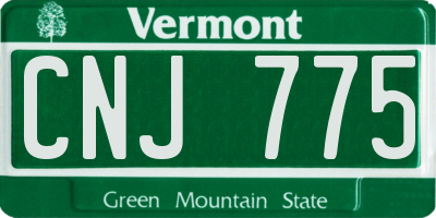 VT license plate CNJ775