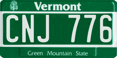 VT license plate CNJ776