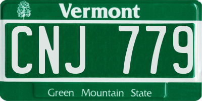 VT license plate CNJ779