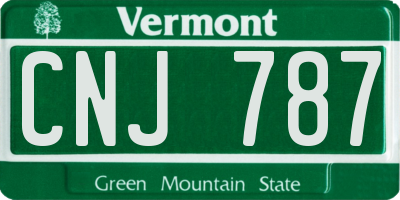 VT license plate CNJ787