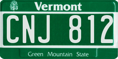 VT license plate CNJ812
