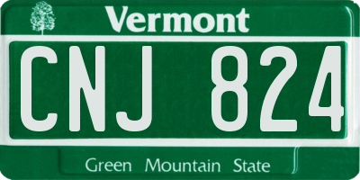 VT license plate CNJ824