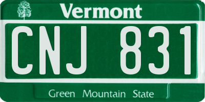 VT license plate CNJ831