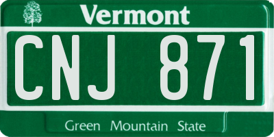 VT license plate CNJ871