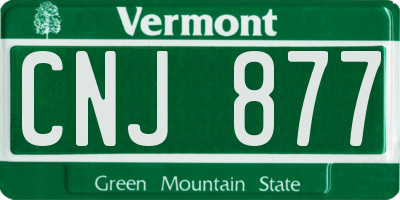 VT license plate CNJ877