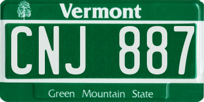VT license plate CNJ887