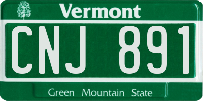 VT license plate CNJ891