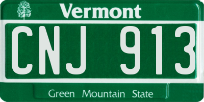 VT license plate CNJ913