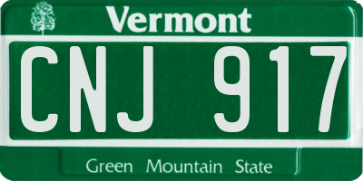VT license plate CNJ917