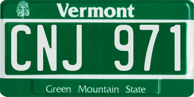 VT license plate CNJ971