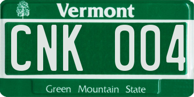 VT license plate CNK004