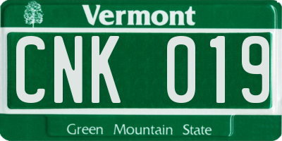 VT license plate CNK019