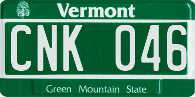 VT license plate CNK046
