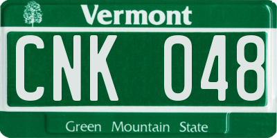 VT license plate CNK048