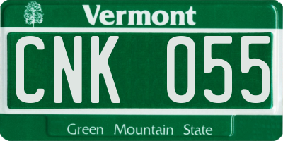 VT license plate CNK055