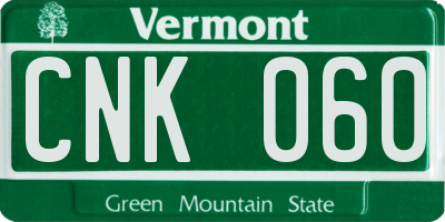 VT license plate CNK060