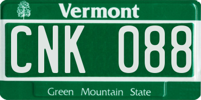 VT license plate CNK088