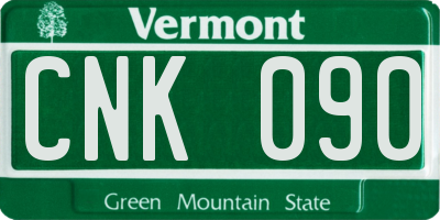 VT license plate CNK090