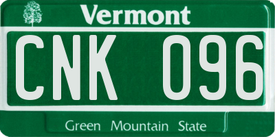 VT license plate CNK096