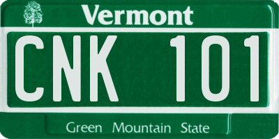 VT license plate CNK101