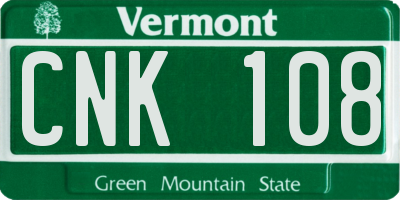 VT license plate CNK108