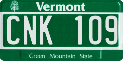VT license plate CNK109