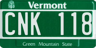VT license plate CNK118