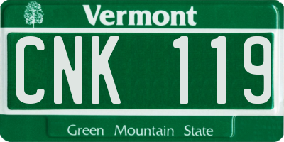 VT license plate CNK119