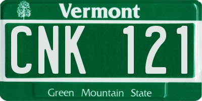 VT license plate CNK121