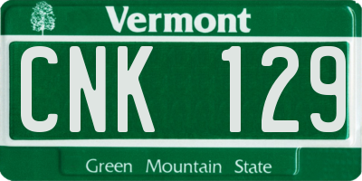 VT license plate CNK129