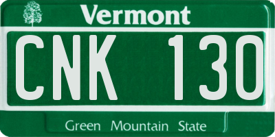 VT license plate CNK130