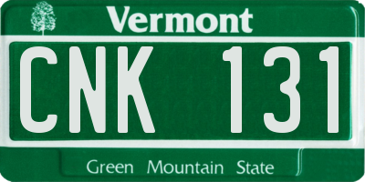 VT license plate CNK131