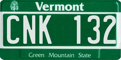 VT license plate CNK132