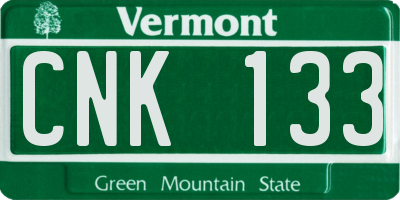 VT license plate CNK133