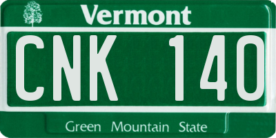 VT license plate CNK140