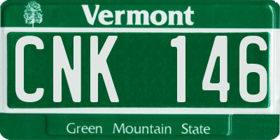 VT license plate CNK146