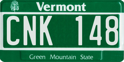 VT license plate CNK148