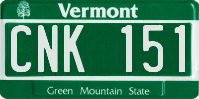 VT license plate CNK151