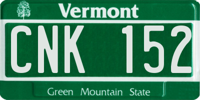 VT license plate CNK152