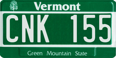 VT license plate CNK155