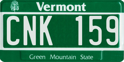 VT license plate CNK159