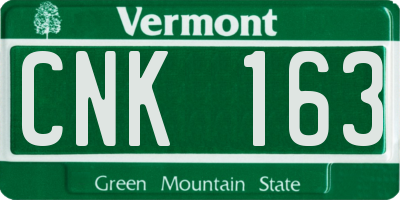 VT license plate CNK163