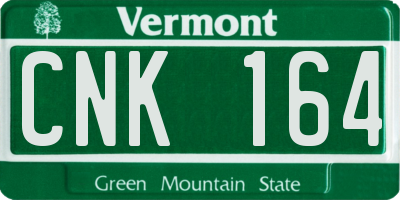 VT license plate CNK164