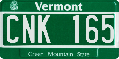 VT license plate CNK165