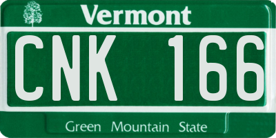VT license plate CNK166